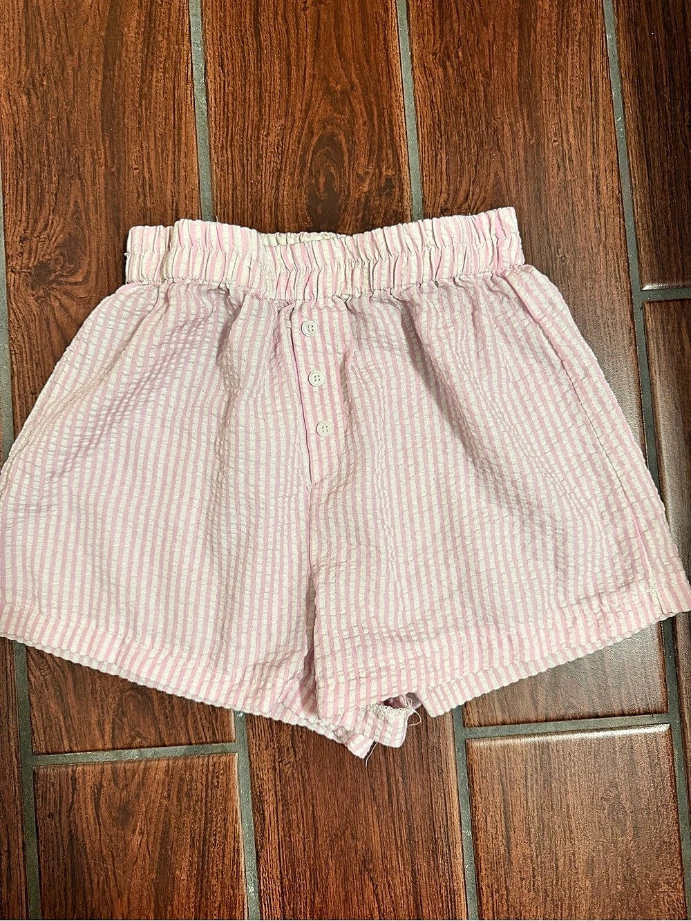 SHEIN Striped Shorts in Pink & White Size XS, Like New